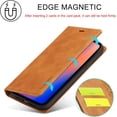 thumbnail image 3 of Case Compatible with iPhone 12 Pro Max 6.7 inch 2020, Vintage Classic Matte Leather Wallet Case Flip Notebook Style Cover with Magnetic Closure Kickstand Card Slots - Brown, 3 of 15