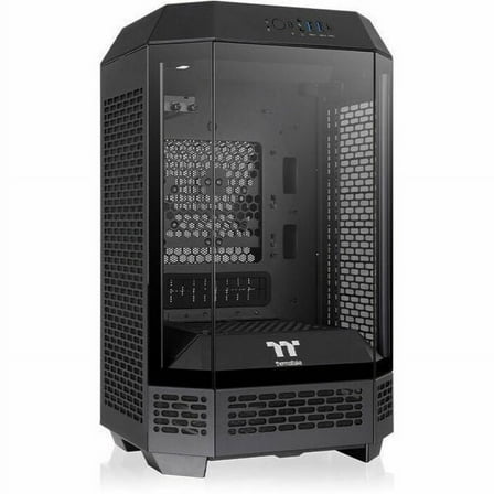 Thermaltake Tower 250 Black Mini-ITX Mini Tower 2x120mm CT Fans Included 360mm Radiator Support 360mm GPU Clearance Dual Chamber CA-1Z9-00S1WN-00