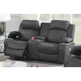 thumbnail image 2 of Power Motion Loveseat - Charcoal Gel Leatherette, Storage Arms | Core Value 1, Core Value 2, 2 of 9
