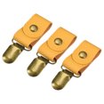 thumbnail image 1 of Sombrero Clips para Viaje, 3uds PU Cuero Sombrero Clips para Mujer Bolso Mano Bolso Equipaje Exterior Viaje Sombrero Acompañante (Amarillo) Unique Bargains fascinadores, 1 of 6