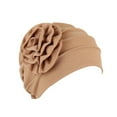 thumbnail image 2 of Cheers.US Women Lady Girls Side Flower Cap Solid Color Soft Stretch Hat Fashion Breathable Headwear Hair Wrap Hair Accessory Turban, 2 of 6