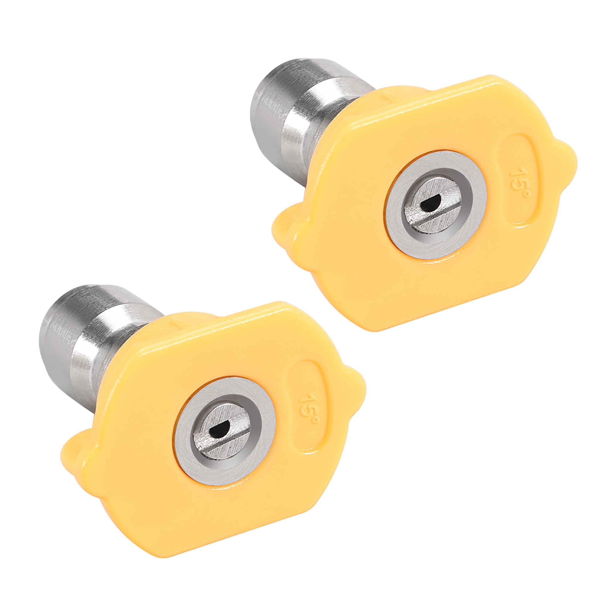 Pressure Washer Spray Nozzle Tips, 1/4 Inch Stainless Steel, 2 Pcs (15 Degree, 1.6mm Orifice