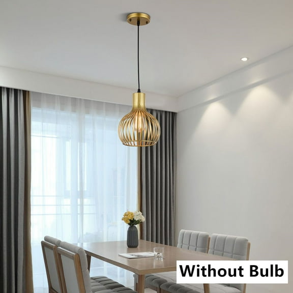 Modern Cage Chandelier Pendant Light Hanging Lamp Kitchen Island Lighting Shade Without Bulb