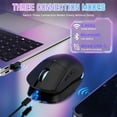 thumbnail image 3 of Mouse Gamer Inalambrico MAGIC REFINER G6 Sensor PixArt 24000 DPI Tri Modo 2.4G Bluetooth USB C Ligero 72g, 3 of 5
