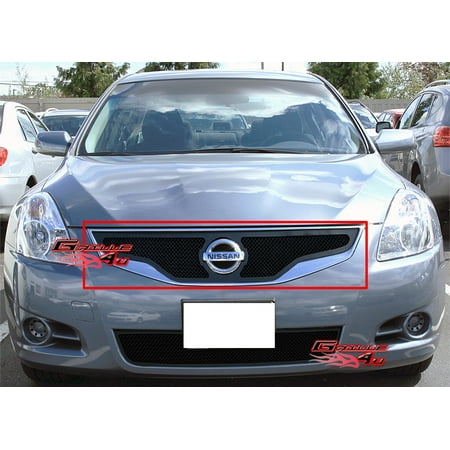 Grille Coupe - Compatible With 2010-2012 Nissan Altima Coupe Black Stainless Steel Mesh Grille Grill Insert #N76752H