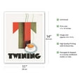 thumbnail image 2 of Twining - World’s Oldest Tea Importers - Vintage Advertising Poster by Charles Loupot c.1930 - Fine Art Matte Paper Print (Unframed) 11x14in, 2 of 4
