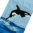 thumbnail image 4 of Cool Socks – Orca Whale Crew Socks for Kids 7–10 Years – Fun Ocean Animal Gift, Colorful Everyday, 4 of 5