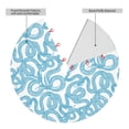 thumbnail image 2 of Sikiie Blue Snake 30-48 inches {designName} Print Christmas Tree Skirt Snowman Xmas Tree Skirt with Edge Christmas Decorations for Holiday Party36", 2 of 7
