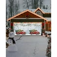 thumbnail image 4 of Christmas Garage Door Banner Cover 6x13 ft, Christmas Xmas Tree Winter Snowflake Red Truck Blue Wood Plank Christmas Garage Door Decorations Christmas Backdrop Decor for Winter New Year Xmas Party, 4 of 6