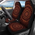 thumbnail image 3 of Qpednta Brown Mandala ar Seat Cover Auto Accessories Interior 4Pcs, Front Seat Protector Auto Seat Rear Split Bench Cover Universal Automotive Interior Protection Accessories, 3 of 7