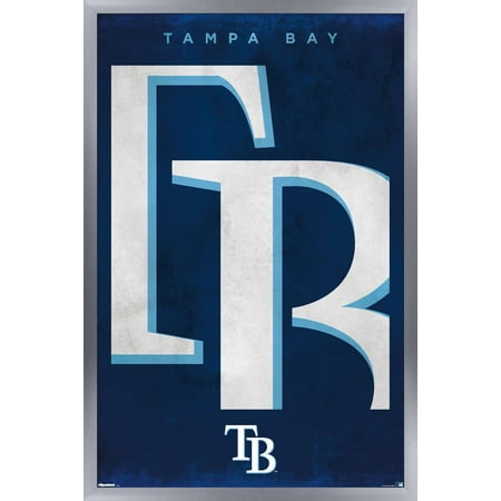 MLB Tampa Bay Rays – Logo 25 Wall Poster 22.375 x 34 Framed