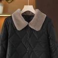 thumbnail image 5 of Women's Winter Thin Warm Jacket Coat Outerwear, Thermal Lightweight Casual Long Sleeve, Windproof Puffer Jacket for Cold Weather, Holiday Gift | CSEONE,Black XL, 5 of 8