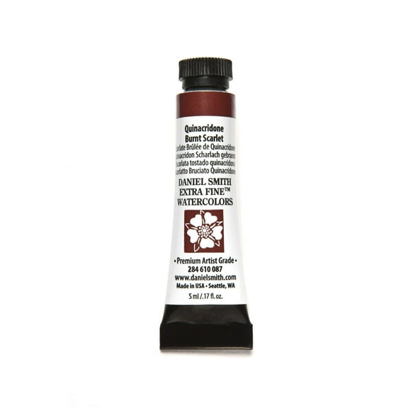 Daniel Smith Extra Fine Watercolor, 5 ml, Quinacridone Burnt Scarlet