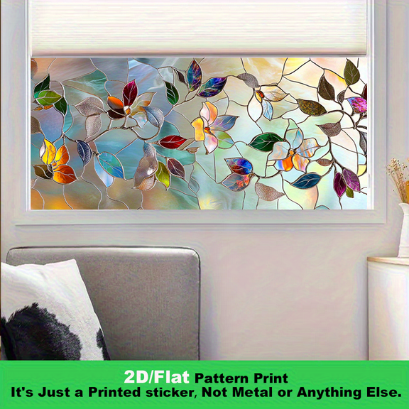 1 piece of 2D flat, PVC window film sticker, suitable for various room window decoration stickers in the kitchen, and window decoration items for all year round, holidays, celebrations, birthday part