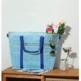 thumbnail image 2 of Flrhsjx Mesh Beach Bag, Large Beach Tote Bag with Zipper for Toys Pool Bag Beach Accessories, Blue, 2 of 5
