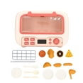 thumbnail image 1 of Simulación de horno de microondas, modelo de música ligera, cuchillo, tenedor, modelo de comida, juguetes de cocina en miniatura para niños, color rosa, 1 of 5
