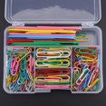 thumbnail image 4 of 250 piezas/caja de clips de papel de colores variados, clips metálicos grandes, accesorios de oficina para estudiantes, 4 of 13