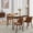 Brown Pu, variant on Modern Wing Back Dining Chairs Set of 4 - PU Leather Upholstered, Thick Cushions, Wood Legs, Leveling Feet - Kitchen Dining Room, Brown - 2 Boxes | 4PCS PU | Brown