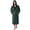 Dark Green/Black, variant on Mens Hooded Robe, Big and Tall Full Length Plush Robe for Men Long Fleece Bathrobe(Navy/Light Grey, Large-X-Large)