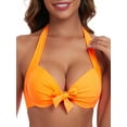 thumbnail image 1 of RELLECIGA Women's Push Up Bikini Top Knot Front Underwire Bathing Suit, 1 of 7