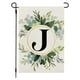 thumbnail image 1 of Xihbxyly Bandera de Jardín de Lino, Inicial de Apellido Personalizada, Estampado de Planta Verde, Pancarta Decorativa de Doble Cara, Decoración para Patio, Porche o Balcón, 30 X 45 Cm, 1 of 2