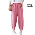 thumbnail image 3 of Pantalones hasta la pantorrilla para mujer, pantalones de talla grande para mujer, bombachos de moda de nueve puntos para niña, deportes de Prendas para la parte inferior del cuerpo Rojo XXL Jumpingount AP011487-05, 3 of 6
