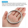 thumbnail image 4 of Unique Bargains 2.4" Seamless Metal O Rings, 4 Pack 304 Stainless Steel O-Ring Solid Round Rings for Macrame, DIY Craft,6x60mm, 4 of 5