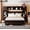 Espresso, variant on Bellemave Full Size Platform Bed Frame with Four Storage Drawers Underneath and Built-in Cabinet, Bookcase Headboard, Wood Cabinet Bed for Teens, Adults,Gray