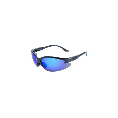 GLOBAL VISION EYEWEAR COUBKGTB COUGAR GTECH BLUE LENSE BLACK FRAME