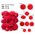 thumbnail image 2 of Juego de 35 bolas navideñas flocadas | 35 diseños únicos para decorar el árbol de Navidad | Variedad de colores y estilos | Incluye presillas para colgar, 2 of 2