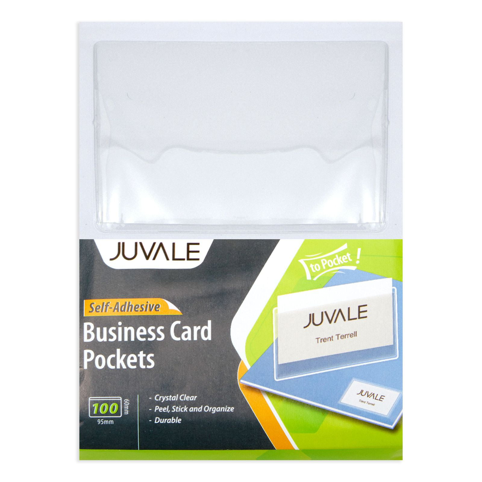Pack of 25 Ashley Clear View Self-Adhesive Photo/Index Card Pocket 4" x 6" 