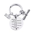 thumbnail image 1 of Visland Class of 2025 Graduation Keychain Stainless Steel Engraved Inspirational Message Keyring Graduation Gift, 1 of 8