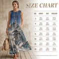 thumbnail image 7 of Xoenoiee Mountain Pine Tree Sunset Print Summer Dresses for Women 2026, Vacation Outfits Casual Sleeveless Sundress Resort Wear, Cotton Linen Lightweight Maxi Dress with Pockets, 4XL, 7 of 7