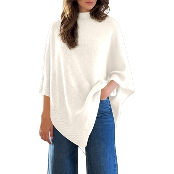 EYNMVR Women Oversized Knit Sweater Soft Elegant Casual Pullover Versatile Loose Fit Tunic Top For Fall Winter Comfort