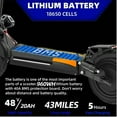 thumbnail image 4 of Mebike Dual Motor Electric Scooter Adults with Seat,40Mph Max Speed& 43Miles Range Folding Electric Scooter,UL 2272, 4 of 12