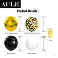 thumbnail image 2 of Set de globos AULE, dorado metalizado y látex, negro y blanco, paquete de 60, 2 of 5