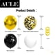 thumbnail image 2 of Set de globos AULE, dorado metalizado y látex, negro y blanco, paquete de 60, 2 of 5