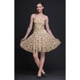 thumbnail image 3 of Bimba Robe Cocktail au-Dessus du Genou Smockée Florale pour Femmes Robe d'Été Fluide-Moyenne, 3 of 5