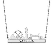 Personalized Cityscape Name Necklace London Skyline
