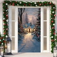 thumbnail image 2 of Snowman Door Sign Decorative Tapestry Polyester Material Durable Fade-Resistant Washable Double-Sided Easy to Hang for Holiday Party Photo Taking Home Wall Decor Family Gatherings, 2 of 5