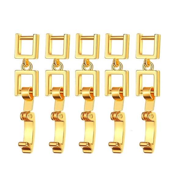 LICEWO 5 Pcs Foldover Extension Jewelry Clasp Bracelet Extender Jewelry Making Supplies