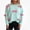 Green, variant on Teylalorva Sweater for Women Crew Neck Embellished Loose Long Sleeve Pullover With Unique Decor White Size M