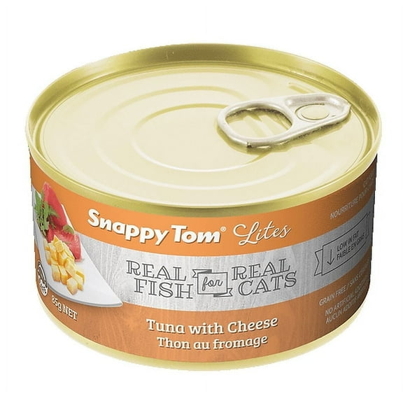 Snappy Tom Lites Tuna with Cheese Wet Cat Food, 3 oz cans, 24 Count