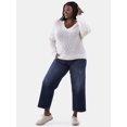 thumbnail image 4 of Terra & Sky Women's Plus V Neck Sweater, 4 of 4