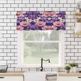 thumbnail image 4 of Purple Spring Floral Kitchen Valances for Windows 60x18 Inch Kitchen Curtains Valances Rod Pocket Flowers Summer Botanical Abstract Art Bathroom Window Valances for Window Treatment Decor, 4 of 6