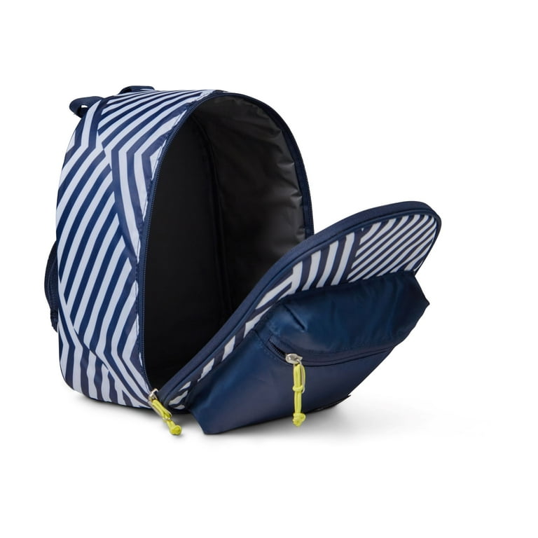 Igloo 6 Can, Convertible Polyester Backpack Lunch Bag Cooler, Navy Trellis