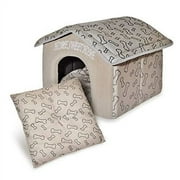 Best Pet Supplies Portable Indoor Pet House – Perfect for Cats & Small Dogs, Easy To Assemble – Brown