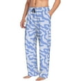 thumbnail image 3 of Mens Pajama Pants - Soft Sleep & Lounge Pants for Men, Light Blue Camouflage Cuteness Casual PJ Bottoms Pants with Pockets, 3 of 5