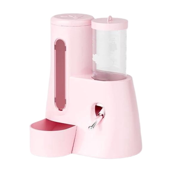 LEHOZIHEQ Hamster Automatic Food Bowl, 2 in 1 No Drip Hamster Water Bottle, for Dwarf Hamsters, Gerbils, Mouse, Hedgehog, Hamster Cage Accessories