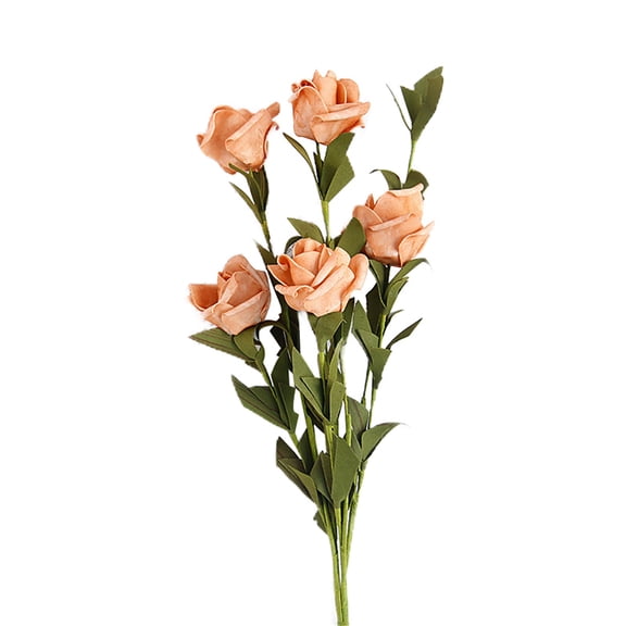 1 Branch Artificial Flower Flexible Versatile 8 Heads Charming Wedding Fake Rose Flower with Stem Household Supplies